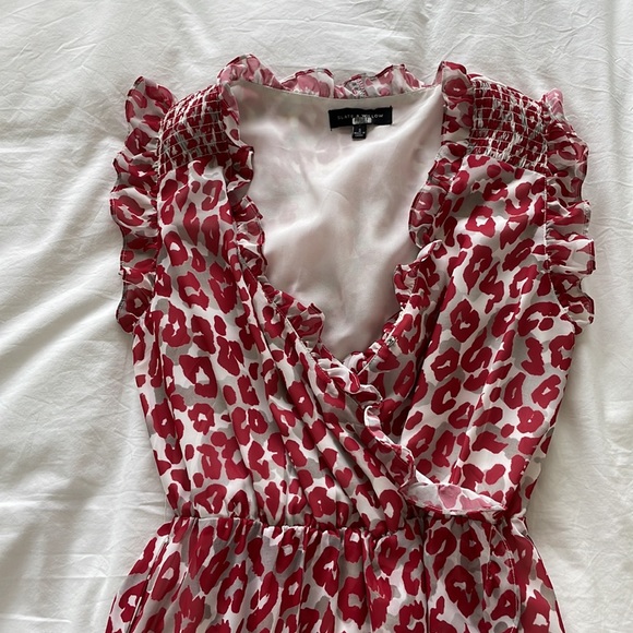 Red, leopard print dress - Picture 2 of 2